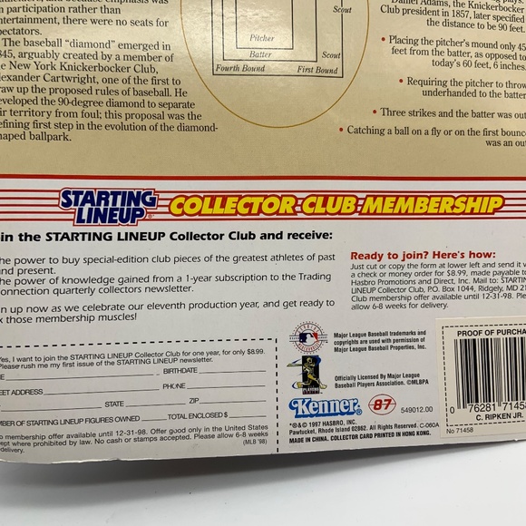 Vintage Starting Lineup 1998 MLB Baltimore Orioles Cal Ripken Jr. Figurine - Picture 7 of 8